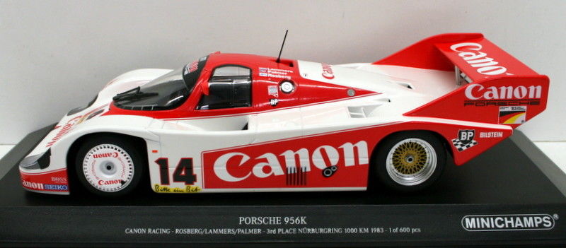 Minichamps 1/18 Diecast 155 836614 Porsche 956K Canon Racing Nurburgring '83 #14