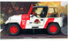 Jada 1/24 Scale Diecast 97806 - Jeep Wrangler Jurassic Park - White/Red