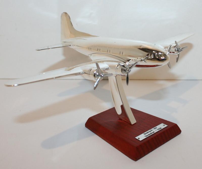 Boeing B-307 Stratoliner 1938 - Maquette Avion Atlas Silver Classics Échelle 1/200 En Argent Plaqué
