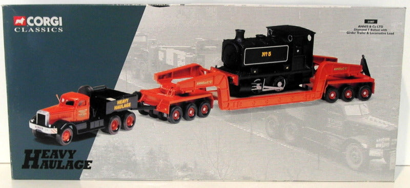 Corgi 1/50 Scale 31007 Diamond T Ballast With Girder Trailer & Locomotive Annis