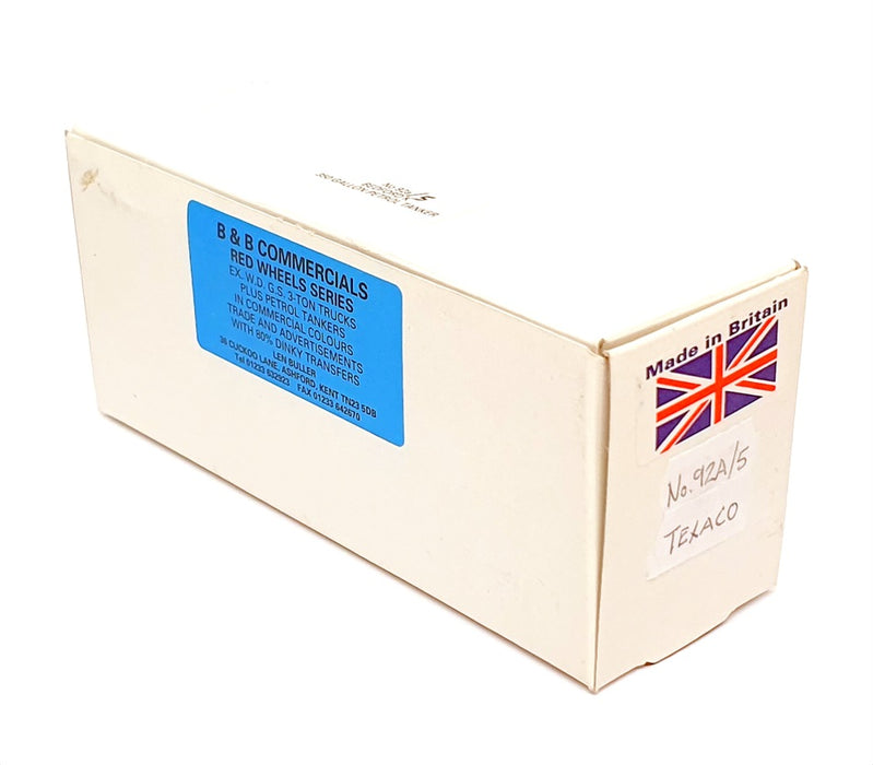 B&B Models 1/60 Scale No.92A/5 - Bedford K 350 Gallon Petrol Tanker - Texcaco