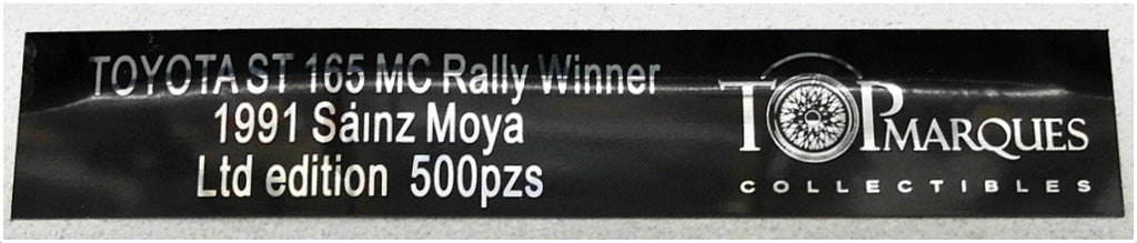 Top Marques 1/18 Scale TOP044A - Toyota ST 165 MC Rally Winner 1991