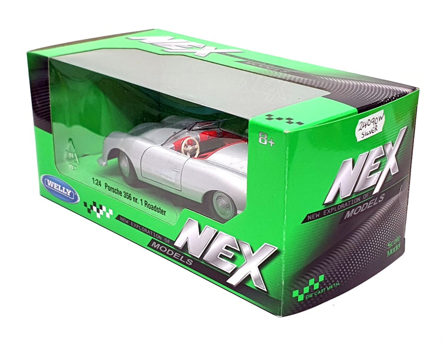 Welly NEX 1/24 Scale Diecast 24090W - Porsche 356 nr. Roadster - Silver