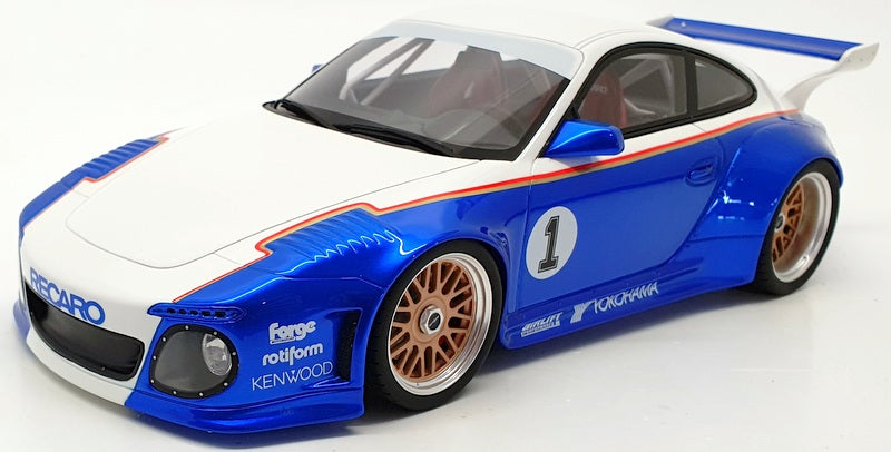 GT Spirit 1/18 GT797 - 2018 Porsche 911 997 Old & New Body Kit - Blue/White
