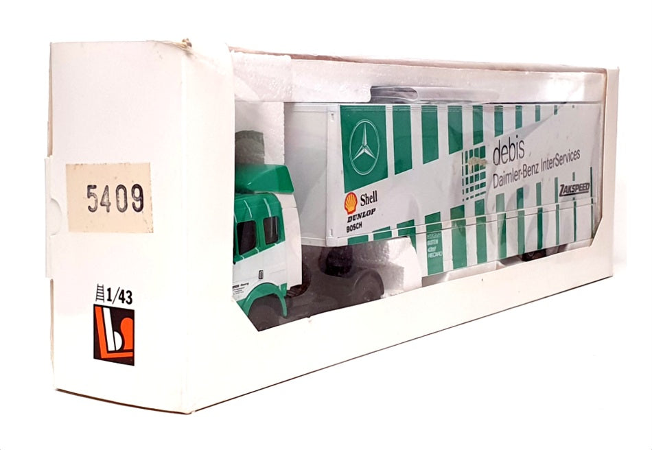 Eligor 1/43 Scale 5409 - Mercedes Benz Car Transporter Truck - Green/White