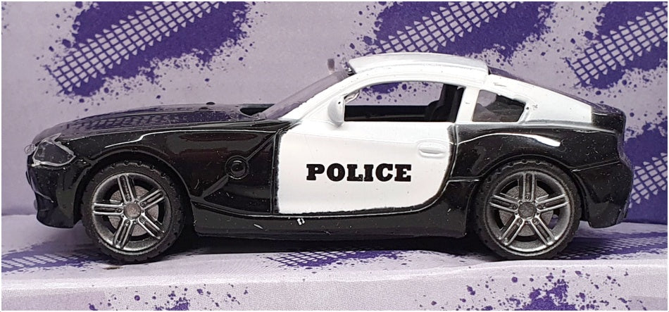 Funtastic 9cm Long Diecast 116175 - Police Pursuit Car - Black/White