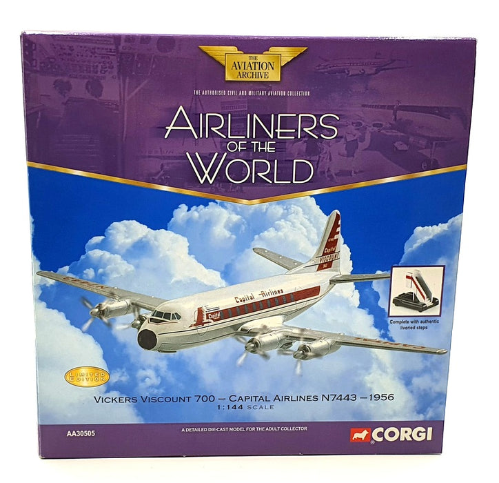 Corgi 1/144 AA30505 Vickers Viscount 700 Capital Airlines N7443 1956