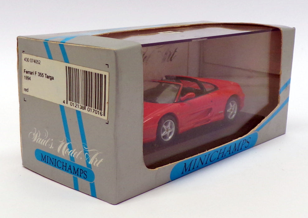 Minichamps 1/43 Scale Model Car 430 074052 - 1994 Ferrari F 355 - Red