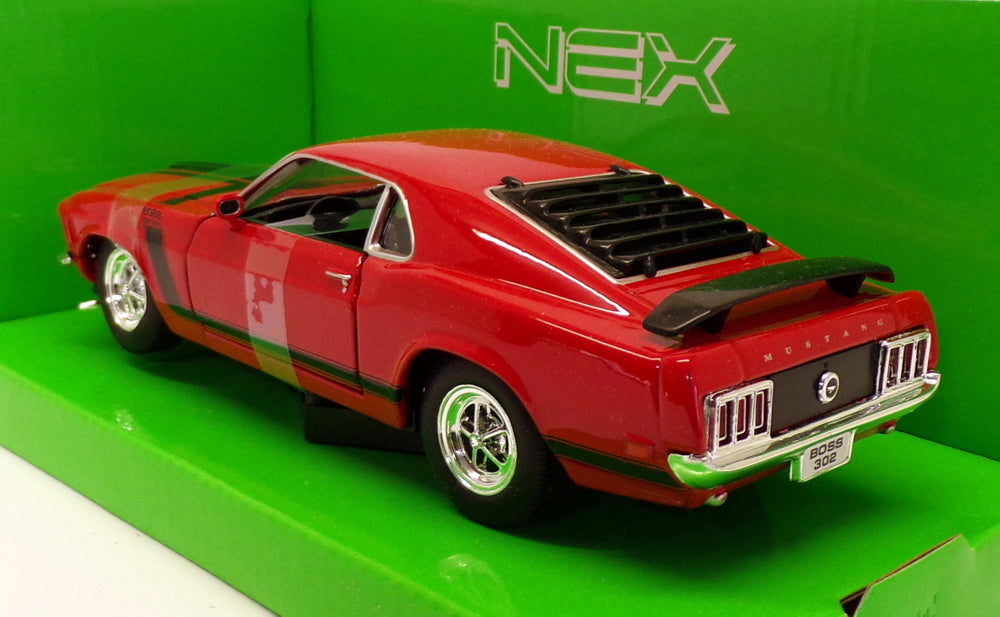 Welly 1/24-27 Scale 22088W - 1970 Ford Mustang Boss 302 - Red/Black