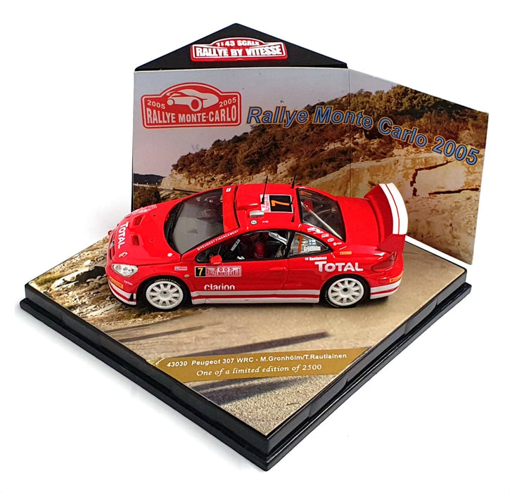 Vitesse 1/43 Scale 43030 - Peugeot 307 WRC Monte Carlo 2005 - Red