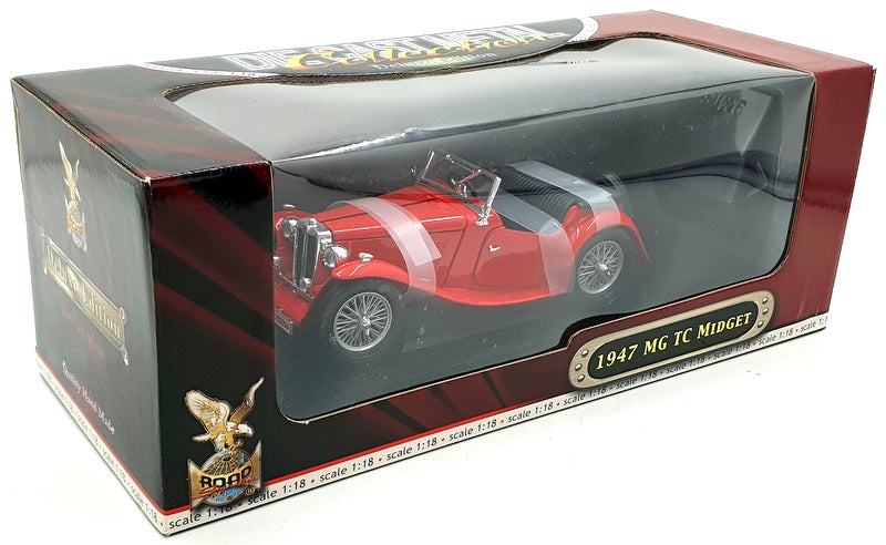 Road Signature 1/18 Scale 92468 - 1947 MG Midget Roadster - Red