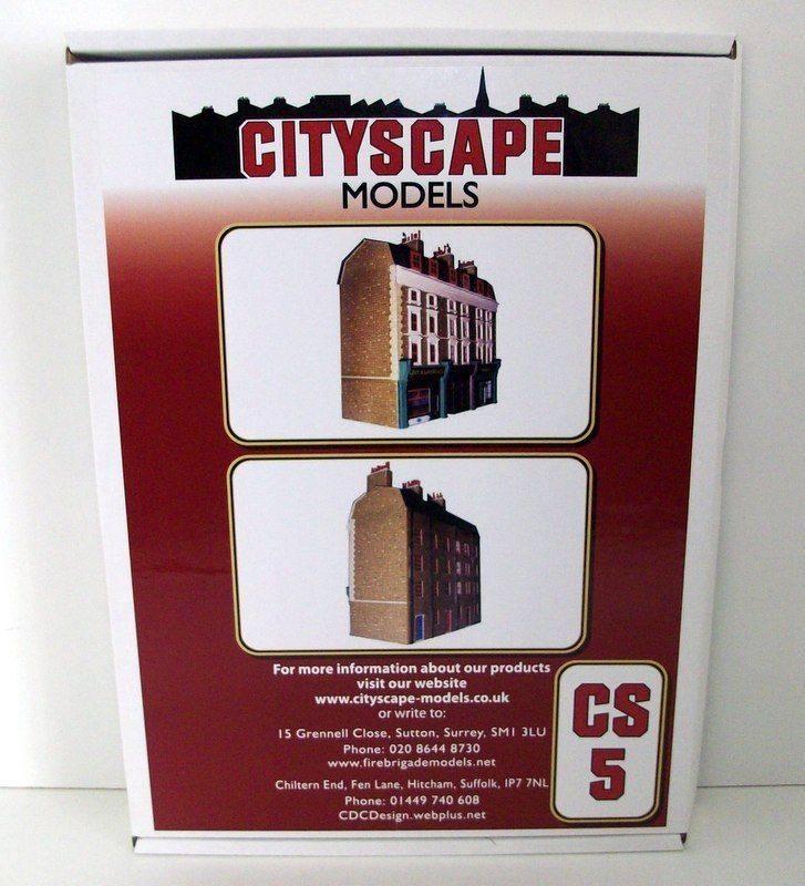 Cityscape models 1/76 Scale - CS5 Flat pack card Shops block diorama