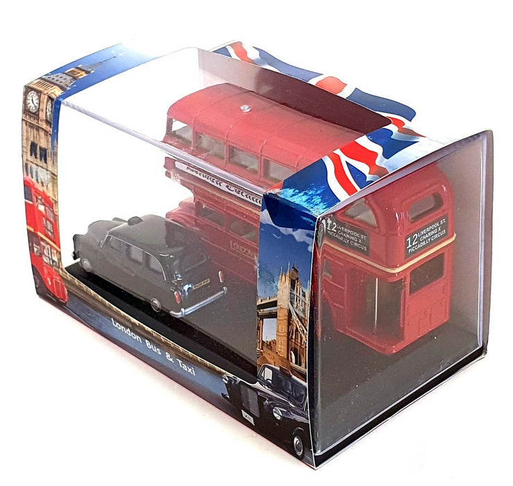 Oxford Diecast 1/76 Scale LD004 - London Bus & Taxi Gift Pack