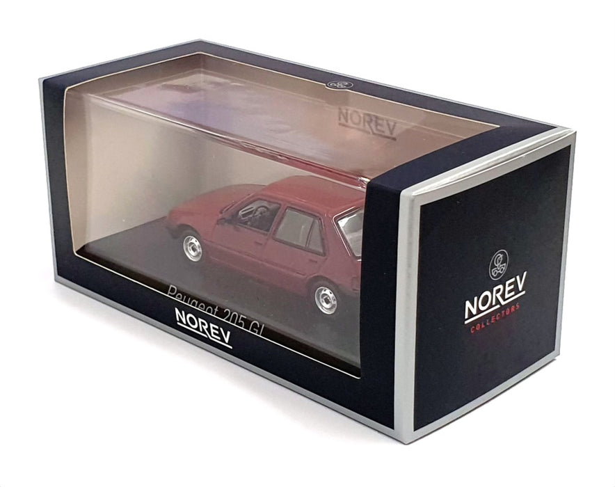 Norev 1/43 Scale Diecast 471719 - 1988 Peugeot 205 GL - Dk Red