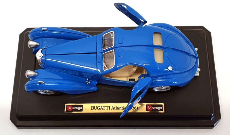 Burago 1/24 Scale Model Car 1503 - 1936 Bugatti Atlantic - Blue