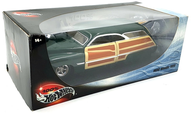 Hot Wheels 1/18 Scale Diecast 50432 - Merc Woodie 1950 - Green