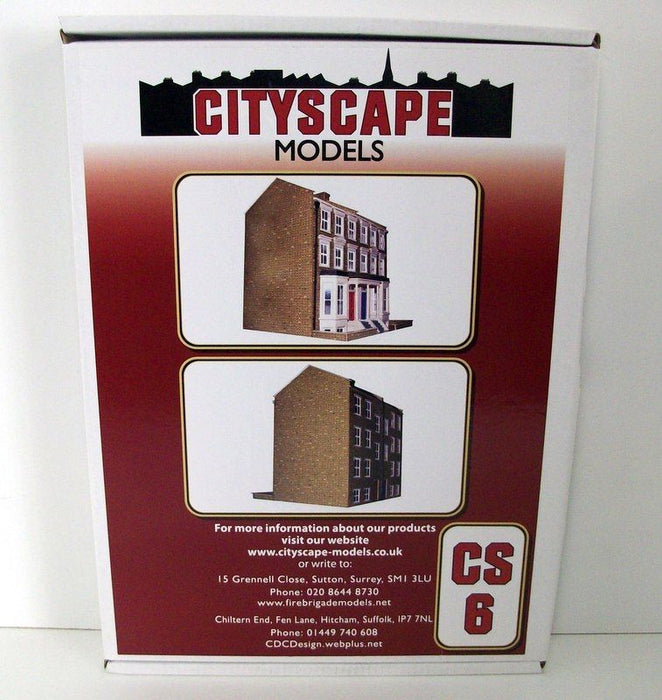Cityscape models 1/76 Scale - CS6 Flat pack card Georgian houses block diorama