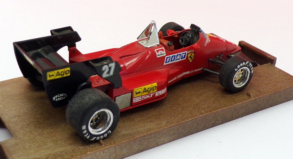Brumm 1/43 Scale Model Car R142 - 1984 F1 Ferrari 126 C4 - #27 Red