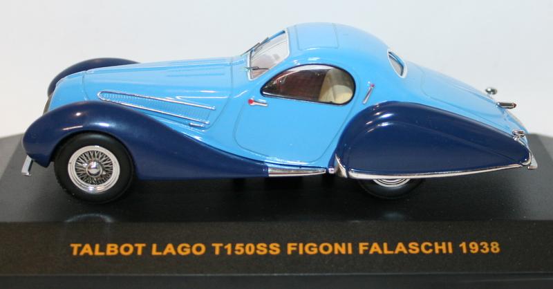 Ixo 1/43 Scale - MUS007 - Talbot Lago T150SS Figoni Falaschi 1938 - 2 Tone Blue