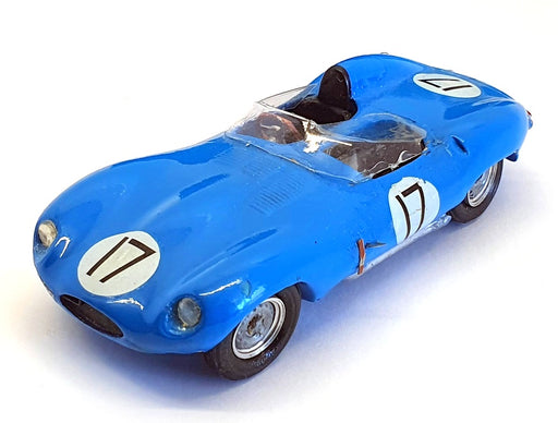 Provence Moulage 1/43 Scale Built Kit 14406 - Jaguar D Type Race Car - #17 Blue
