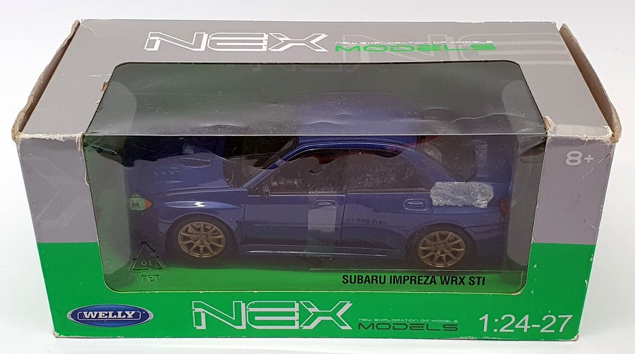 Welly 1/24-27 Scale Model Car 22487NS-W - Subaru Impreza WRX STI - Blue