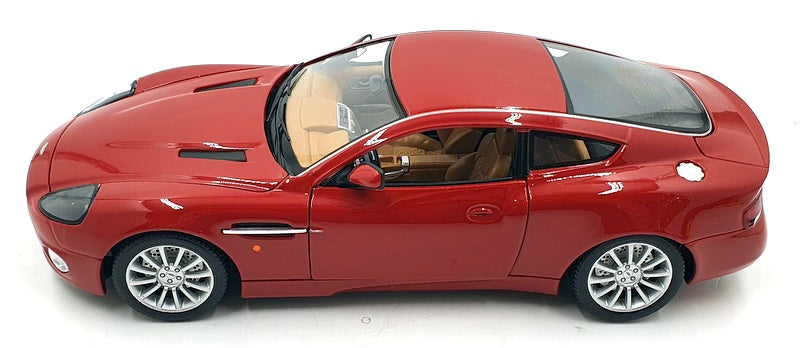 Burago 1/18 Scale Diecast DC18722C Aston Martin Vanquish - Red With Case