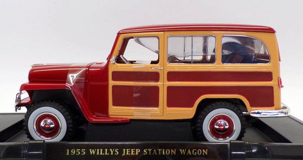Lucky Diecast 1/18 Scale 92858 - 1955 Willy's Jeep Station Wagon - Burgundy
