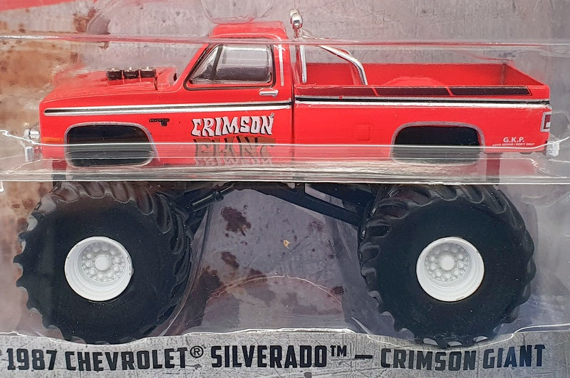 Greenlight 1/64 Scale 49080-F - 1987 Chevrolet Silverado Crimson Giant