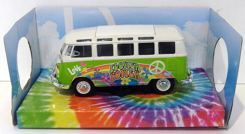 Maisto 1/25 Scale Diecast Hippie Line 32301 - Volkswagen Van Samba - Green