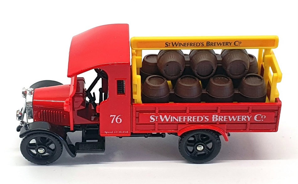 Corgi 13cm Long Diecast C882 - Thornycroft Truck St. Winefred's Brewery - Red