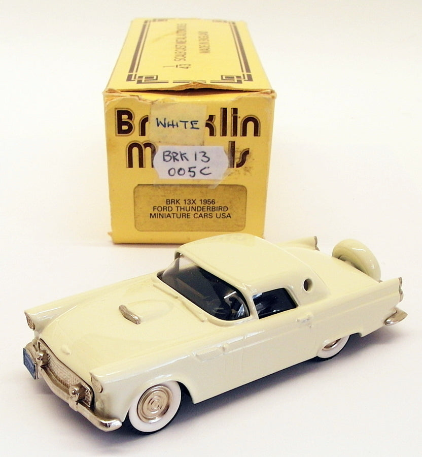Brooklin Models 1/43 BRK13 – 1956 Ford Thunderbird Hardtop, Collection Miniature Métal Blanc