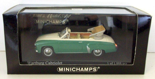 MINICHAMPS 1/43 - 430 015934 WARTBERG 312 CABRIOLET 1958 CREAM / GREEN