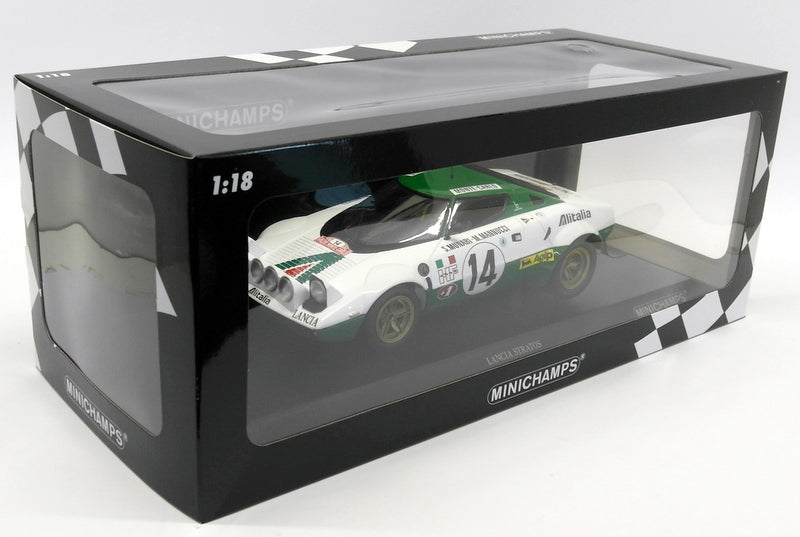 Minichamps 1/18 Scale Diecast - 155 751714 Lancia Stratos Monte Carlo 1975 Win