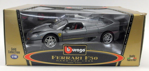 Burago 1/18 Scale Diecast 3382 Ferrari F50 1995 Coupe Metallic Grey