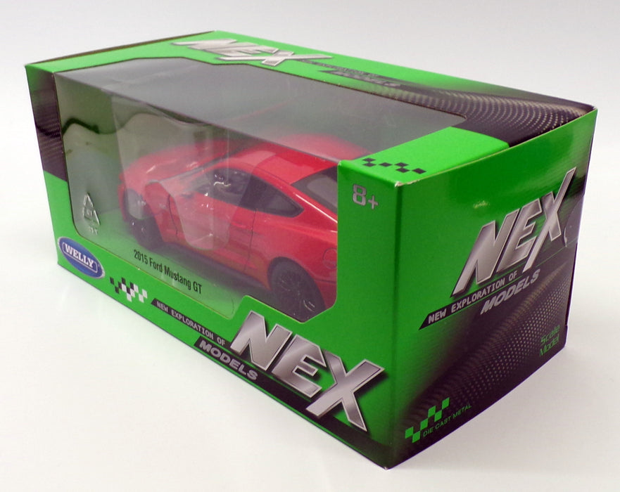 Welly 1/24 Scale Model Car 24062W - 2015 Ford Mustang GT - Red
