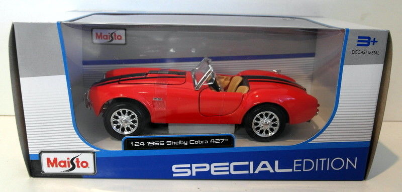 Maisto 1/24 diecast - 31276 1965 Shelby Cobra 427 red / black