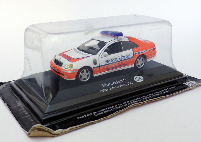 Altaya 1/43 Scale Police Car ALP01  - Mercedes C - Police Johannesburg 2002
