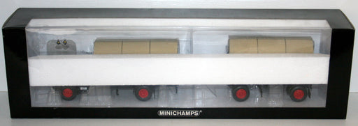 MINICHAMPS 1/43 - 499 141920 MAGIRUS DEUTZ S 6500 PRITSCHENZUG MIT KABELTROMEIN