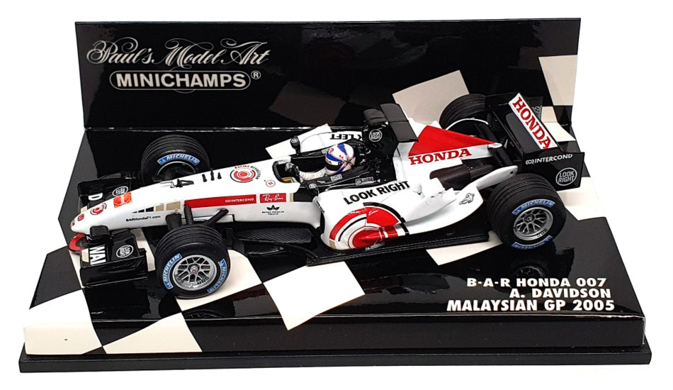 Minichamps 1/43 Scale 400 050104 - B.A.R Honda 007 2005 - Signed Davidson