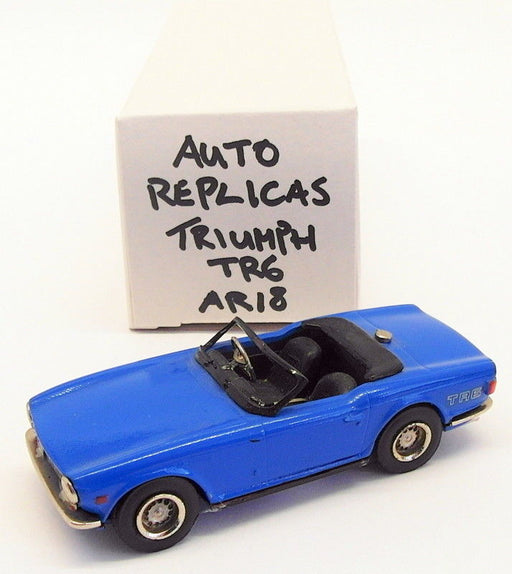 Auto Replicas 1/43 Scale White Metal Built Kit AR18 - Triumph TR6 - Blue