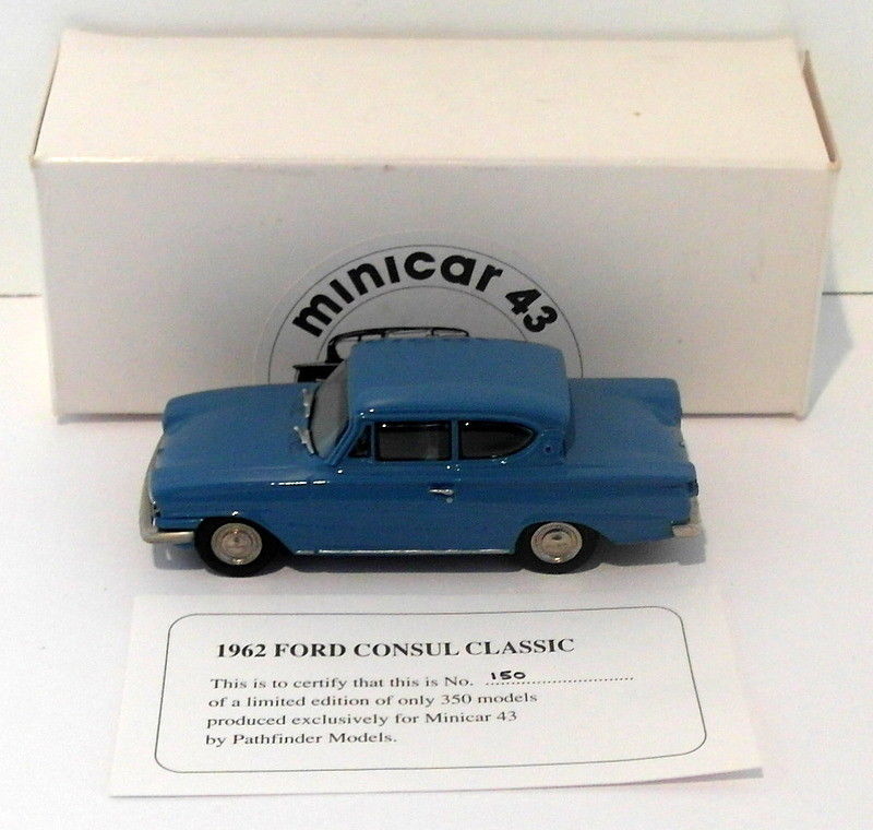 Pathfinder Minicar 43 1/43 Scale MIN1 - 1962 Ford Consul Classic 1 Of 350 Blue