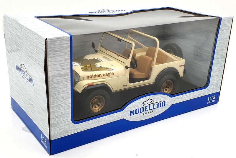 Model Car Group 1/18 Scale MCG18280 - Jeep CJ-7 - Light Ivory