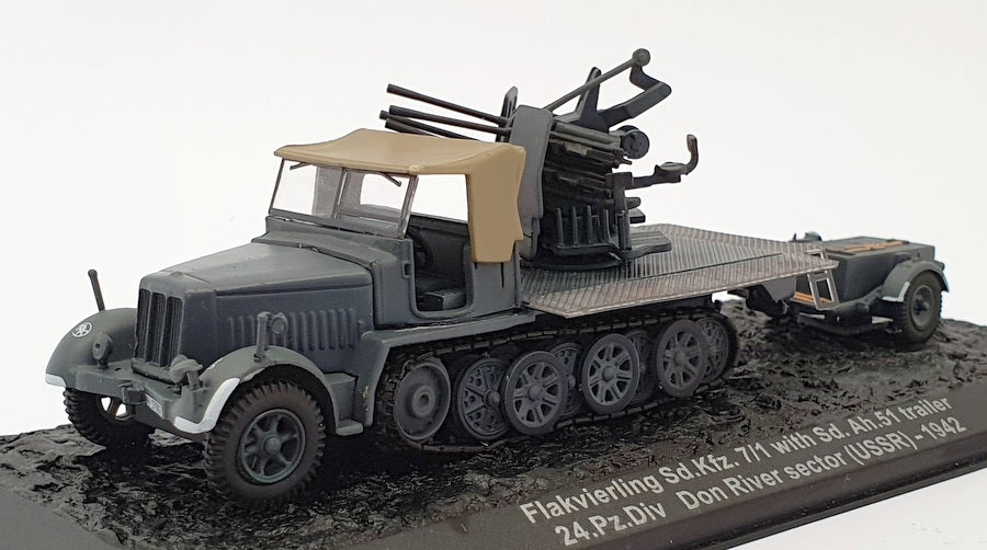 Altaya 1/72 Scale A30420R - Flakvierling Sd.Kfz. 7/1 & Trailer - USSR 1942