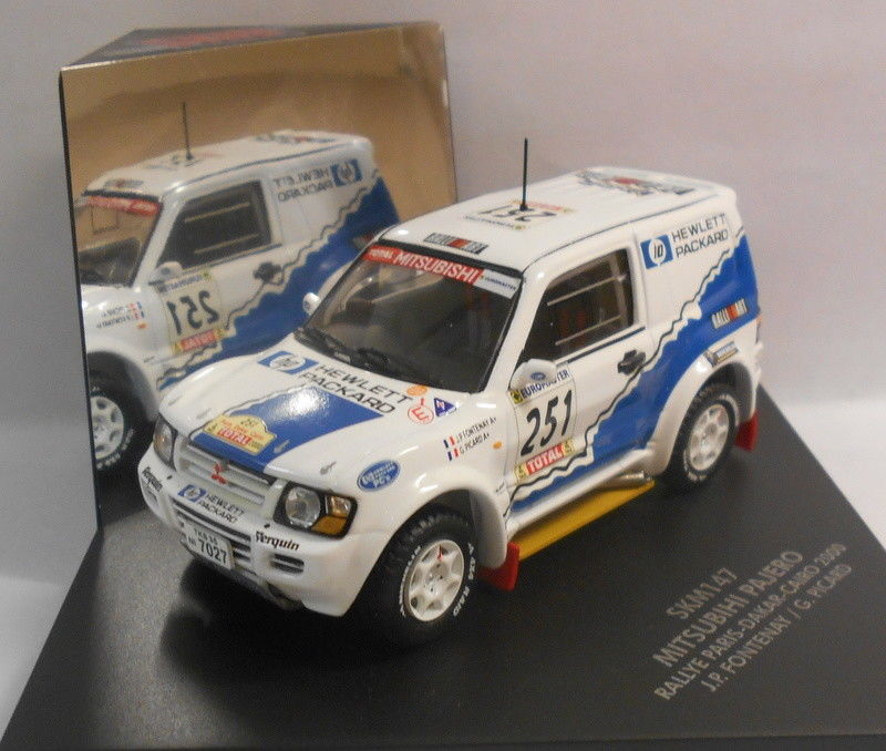 Skid 1/43 Scale Diecast Model SKM147 MITSUBISHI PAJERO J.P.FONTENAY 2000