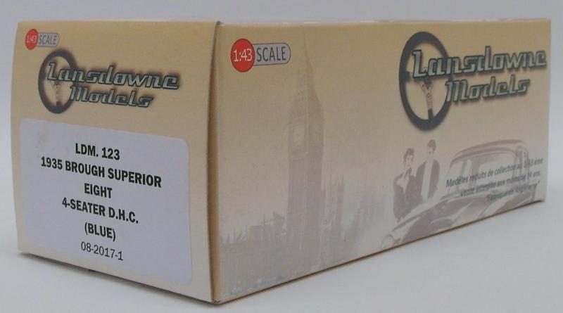 Lansdowne Models 1/43 Scale LDM123 - 1935 Brough Superior Eight 4Str DHC - Blue