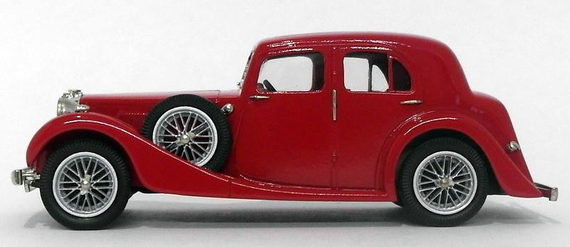 Lansdowne Models 1/43 Scale LDM84A - 1937 MG VA Saloon - Wine Red