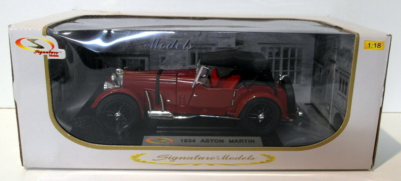 Signature 1/18 Scale Diecast - 18118 1934 Aston Martin Mk2 Dark red