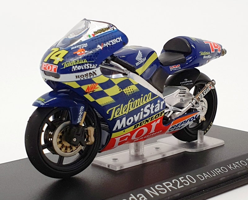 Ixo Models 1/24 Scale IB08 - Honda NSR250 - #74 D.Kato - Blue