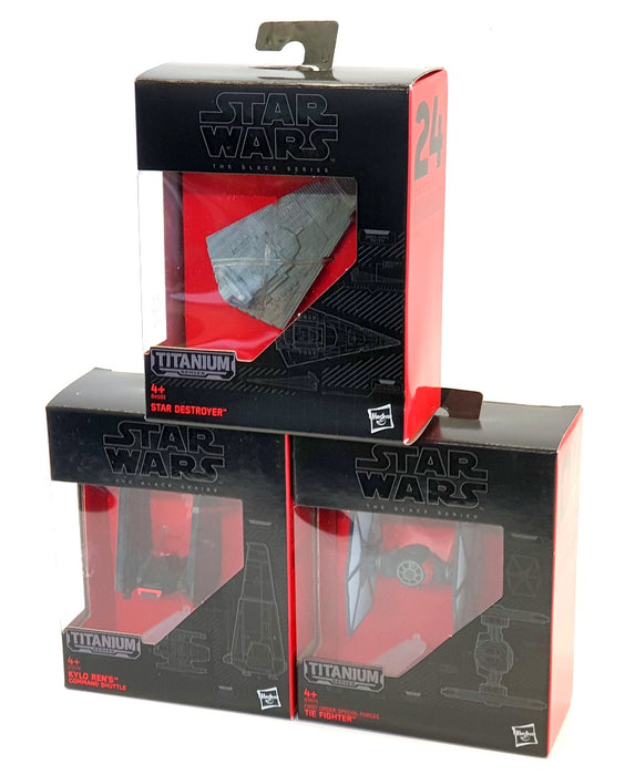 Hasbro Set Of 3 Star Wars - 03 Command Shuttle 04 The Fighter 24 Star Destroyer