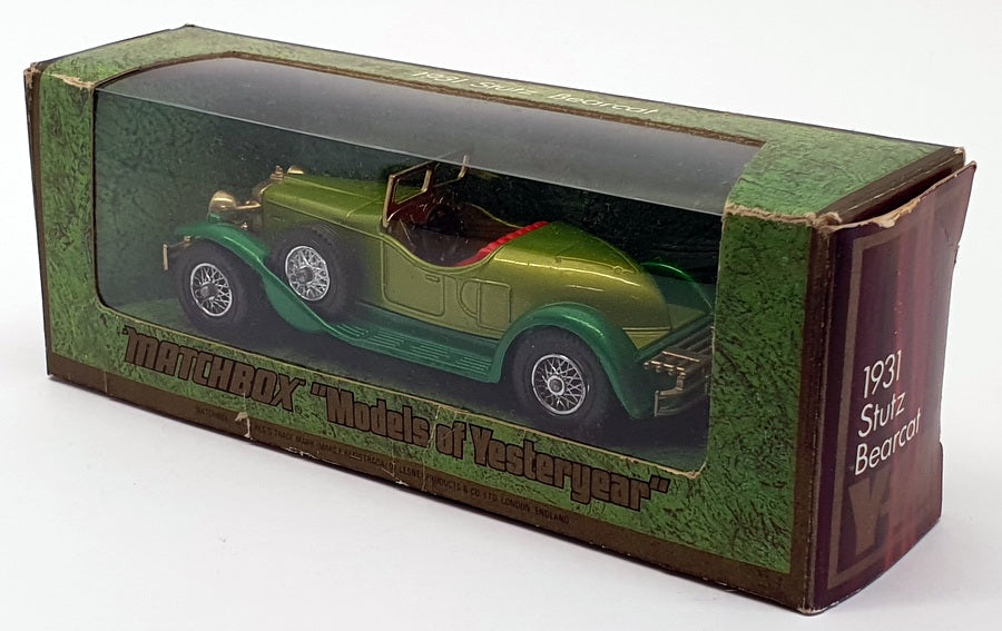 Matchbox Appx 10cm Long Diecast Y-14 - 1931 Stutz Bearcat - Green